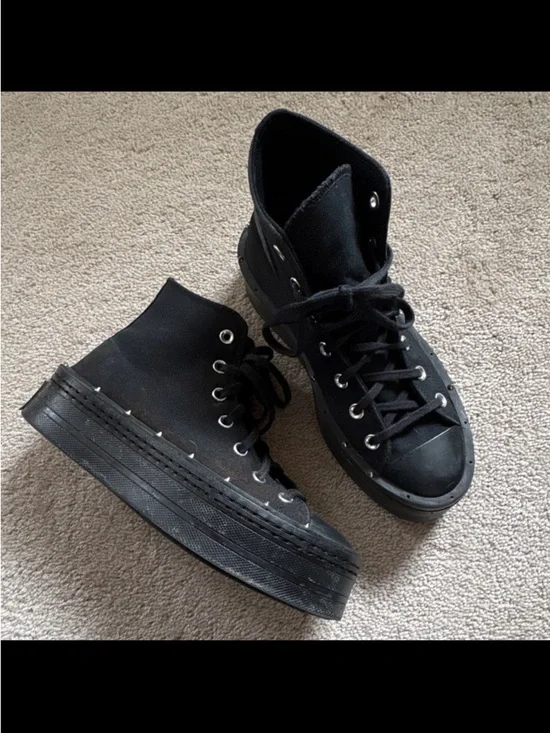🖤SOLD🖤Converse | All Star Platform Studded Hi Tops - Picture 1 of 13